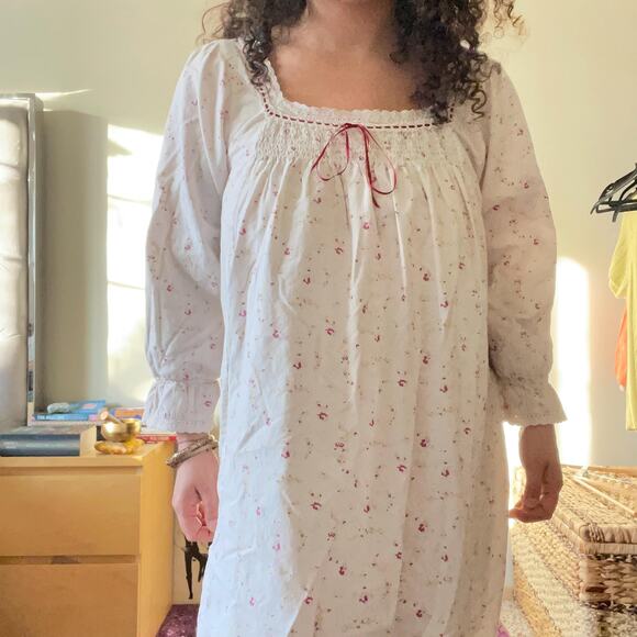 90s vintage nightgown coquette victorian revival edwardian cottagecore | size L - Picture 5 of 10